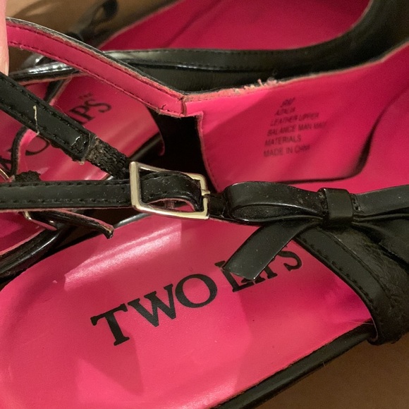 Two lips leather upper shoe black exterior pink interior - Picture 5 of 6